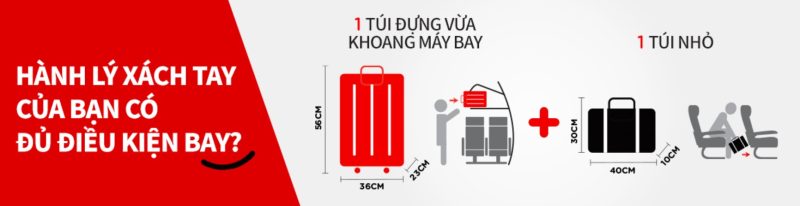 quy định túi xách tay lên máy bay